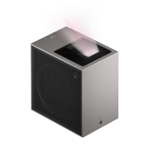 Front view of LG CineBeam S Mini UST Projector, 4K UHD, 3-ch RGB Laser, 450,000:1 Contrast, Max. 100" screen size, White - PU615U